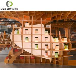 Exhibidor de Madera Personalizable para Suministros de Belleza, Diseño de Tienda de Perfumes, Mueble de Decoración de Interiores - Product Image 3