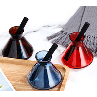 Flacon de parfum d'aromathérapie en forme de trompette de 200 ml, flacon en verre à parfum volatile en rotin