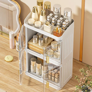 High-end קיבולת גדולה של היהירות אחסון שולחן עבודה עבור טיפוח העור קוסמטיקה משרד פלסטיק מארגן - Product Image 5