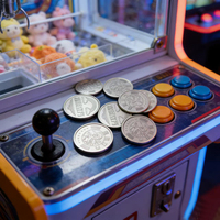 Jetons de jeu personnalisables anti-contrefaçon et pièces en acier inoxydable - Jetons d'arcade intérieurs pour jeux en espagnol et en anglais