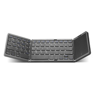 Keyboard Mini Lipat Tiga Nirkabel Ultra Tipis Portabel Baru B089T untuk Ponsel, Tablet, dan Penggunaan Kantor dengan Touchpad