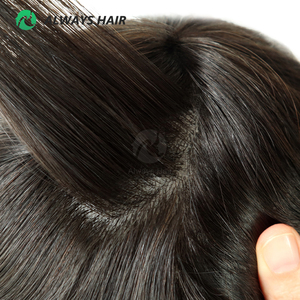 I-Lace Natural Straight Indian Remy Human Hair Silk Base Men Toupee 8 SIZE - Product Image 2