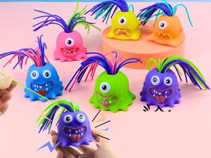 Jouet fantaisie amusant en plastique, monstre qui crie en pressant, avec fonction vocale et musicale, anti-stress, boîte surprise pour enfants - Product Image 2