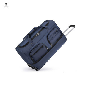 Unisex Multifunctional 2-Wheel Durable Polyester <b>Foldable</b> <b>Trolley</b> Luggage Expandable Capacity (53L-100L) for Airport Outdoor Use - Product Image 1