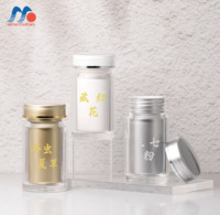 Flacon à pilules en PS argenté, doré et blanc de 100g avec conteneur intérieur – Bouteilles vides pour pilules, capsules, comprimés, vitamines et compléments alimentaires