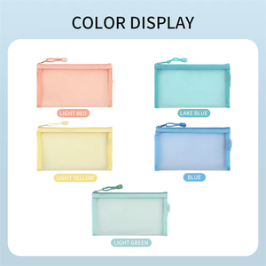 Biểu tượng tùy chỉnh A5 Kích thước PP Zip khóa tập tin Túi pouch hộp thư mục trường hợp trường hợp trường học tài liệu Vòng chất kết dính loại dây kéo nhà máy giá nộp hồ sơ - Product Image 6