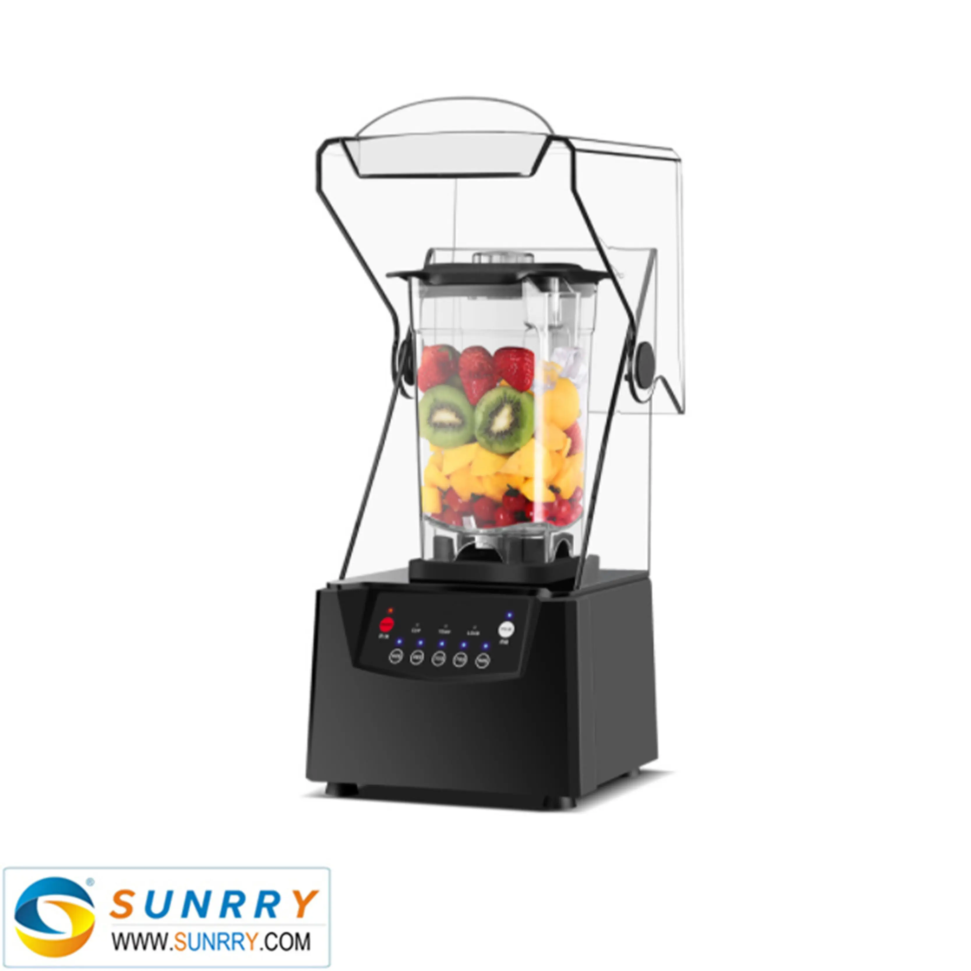 Mixer Makanan Blender Ice Crusher Juice Mesin Blender Juicer Diam Industri dengan Penutup Suara