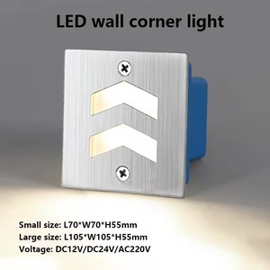 Lampes murales encastrées carrées IP65, AC220V 110V, extérieur, 3W, <span class=keywords><strong>LED</strong></span> encastrées, lampes encastrées souterraines - Product Image 5