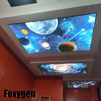 Feuille décorative MSD PVC film de plafond extensible UV imprimé 3D PVC film de plafond extensible faux tissu intérieur plafond ciel étoilé