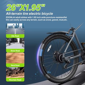 WindChaser 36V 500W Bicicleta Eléctrica 26 "Cadre en acier au carbone Batterie 13AH Vélo de ville électrique Frein à disque Bicyclette <span class=keywords><strong>Electrique</strong></span> - Product Image 2