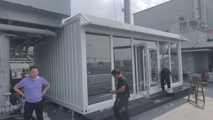 से प्रमाणित मॉड्यूलर स्टील लुभावनी कंटेनर घर कार्यालय पर्दा औद्योगिक डिजाइन मोबाइल घर पोर्टेबल वर्कस्पेस - Product Image 2