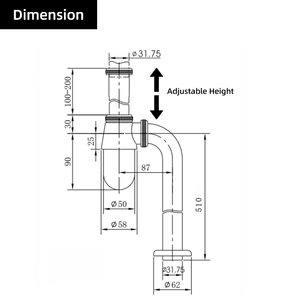 Vente directe Salle de bain P Piège Cuivre P Piège pour évier <span class=keywords><strong>Cuisine</strong></span> Évier <span class=keywords><strong>Siphon</strong></span> avec Clean Out - Product Image 6