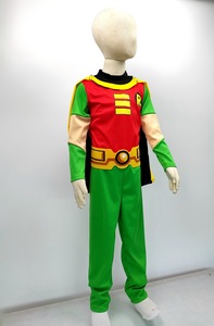 <span class=keywords><strong>Costume</strong></span> da Supereroe <span class=keywords><strong>Robin</strong></span> per Bambini, Tuta Intera con Mantello per Halloween, Outfit Adatto all'Età per Ragazzi - Product Image 6
