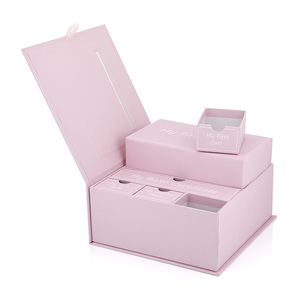 Recyclable Baby <b>Keepsake</b> Gift <b>Box</b> Set with Drawer-Custom Design Paper <b>Box</b> for Newborns - Product Image 2