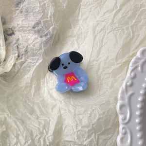 Jepit Rambut Bentuk Hewan Anjing QianJin, Jepit Rambut Akrilik Bentuk Hiu Lucu Bergaya Kartun untuk Wanita - Product Image 4