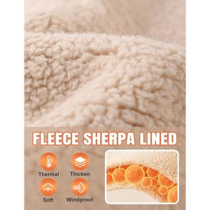 Sudadera de cuello redondo con forro de sherpa para mujer FOXA, suéter de lana cálido para invierno - Product Image 4