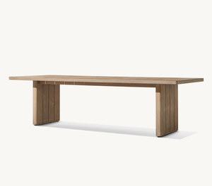 Sassanid Outdoor Contemporary Design Patio Garden Sets Comedor de lujo Santos Teak Mesa de comedor rectangular - Product Image 3