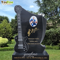 Guitare en marbre blanc simple sculptée à la main Prix des pierres tombales