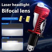 Nouvel état H4 lentille bifocale voiture phare LED Mini H4 plug-in moto Laser ampoule Fisheye conception ampoules
