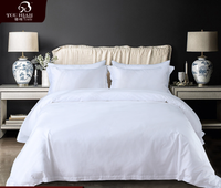 Ensemble de draps de lit d'hôtel en coton égyptien blanc 500TC, tissé de luxe, moderne, respirant, toutes saisons, avec housse de couette