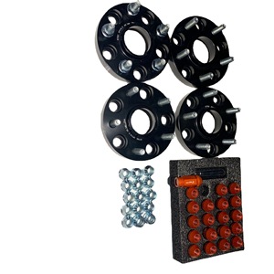 Adaptateurs de roues 15 mm 5x114.3 en alliage d'aluminium noir pour Infiniti, mise à niveau avec écrous M12x1.25 - Product Image 4