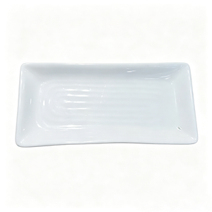 Assiette rectangulaire <span class=keywords><strong>blanche</strong></span> de style occidental moderne, mélamine A5, passe au lave-vaisselle et respectueuse de l'environnement, possibilité de personnalisation - Product Image 2