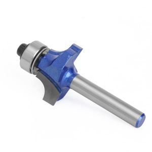 Silver Blue Rounded Corner Cutter 12mm Single Flute Carbide For Woodworking Machine Tools Cnc <b>Machining</b> Center - Product Image 1