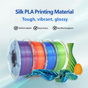 Filamento PLA Silk para Impresora 3D, 1.75mm, 1kg, Mayor Resistencia, Brillante, Flexible, Multicolor, para Bambu Lab y Creality, en Stock - Product Image 1