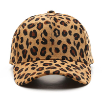 Gorra de Béisbol de Pana con Estampado de Leopardo, Ajustable, de 6 Paneles, de Alta Calidad, para Deportes al Aire Libre