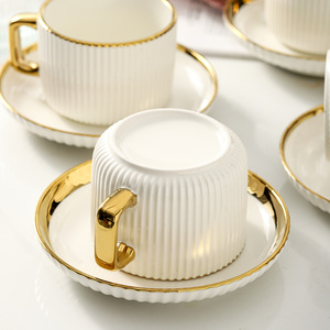 <span class=keywords><strong>Tazas</strong></span> de Cerámica Estilo Nórdico, Diseño Americano, <span class=keywords><strong>Tazas</strong></span> de <span class=keywords><strong>Espresso</strong></span> con Bandeja, Capacidad de 250 ml, <span class=keywords><strong>para</strong></span> Regalos - Product Image 3