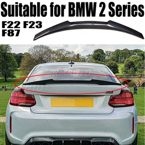 Alerón Trasero de Fibra de Carbono Estilo MP M4 PSM para BMW Serie 2 F22 F23 F87 2014-2021, Negro Brillante - Product Image 1