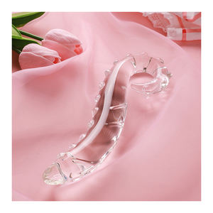 ดิลโด้แก้วดิลโด้สายคริสตัลฮิปโปแคมปัสไม้นวดนวดกระตุ้นอารมณ์สำหรับสวนลับอุปกรณ์ทางเพศ - Product Image 1