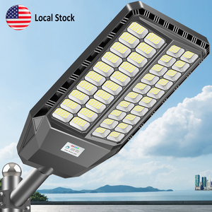 Outdoor <strong>Solar</strong> Street <strong>Light</strong> LED With <strong>Smart</strong> Sensor Timing Mode Large Battery US Warehouse Supply for Wholesale and Projects - Product Image 1