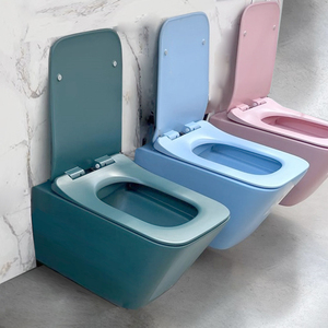 <span class=keywords><strong>WC</strong></span> confortable à hauteur standard Verde Primo, vert menthe, courbé 52 cm, <span class=keywords><strong>WC</strong></span> mural kaki, pour petite salle de bain indépendante - Product Image 2
