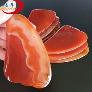 2025 superventas productos chinos calientes cuidado de la salud ágata roja Gua Sha masajeador cuerpo cuello rodillo masaje - Product Image 4