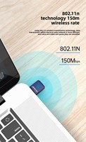 Untuk Mini USB WiFi untuk Adaptor Combo 4.0 dengan Antena Chip 150Mbps Eksternal Tersedia untuk PC Desktop Laptop.