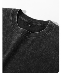 High Street Vintage Washed Norwegian Football Star # T-shirt 9 250G pour homme, coupe ample, style urbain - Product Image 3