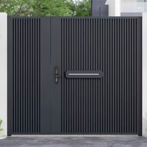 Panel de valla de privacidad de aluminio curado perforado con diseño de puerta principal de jardín, trellis de pared y corte láser - Product Image 2