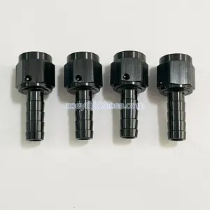 康博赛车零件直黑色铝压接软管端部配件，用于编织燃油软管
