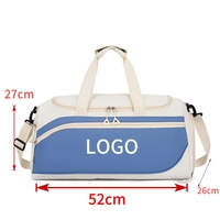 DICHOS Sac de fitness personnalisé avec logo, sac de voyage résistant à l'eau avec compartiments séparés pour articles humides et secs