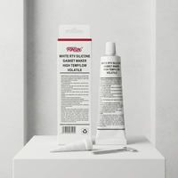 Mastic silicone RTV blanc haute température, neutre, pâte lisse, pour joints de verre, construction et automobile