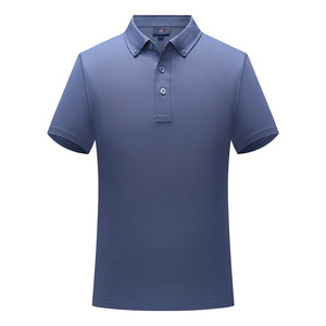 Ice Silk Cotton Men's Polo Shirt Short Sleeve Business Casual Solid Color Cool Breathable Wrinkle Free Turn Down Collar - Product Image 5