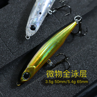 3.5g/5.4g coulant crayon leurre de pêche méné ruisseau d'eau douce artificiel dur leurre en plastique truite appât