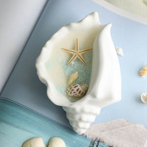 Décoration d'intérieur de luxe européenne Beauté côtière <span class=keywords><strong>Bougie</strong></span> parfumée en coquillages naturels à base de soja pour souvenirs Idées cadeaux - Product Image 3