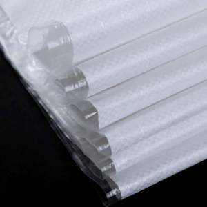 Factory Supply Extra Large Transparent PP Woven Moving <b>Bags</b> Customizable Size Heat Sealed Handle Packaging Flour Fertilizer Feed - Product Image 2
