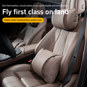 Respaldo y Reposacabezas Universal para Asiento de Coche Marcan, Accesorios Interiores de Cuero con Ventilación, Almohada de Seguridad, Soporte Lumbar - Product Image 6