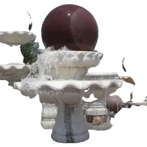 หินน้ำพุกลางแจ้ง Rolling Ball หินแกรนิต Fountain
