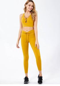 2023 nouveaux ensembles d'entraînement de Yoga de haute qualité couleur personnalisée vêtements de Fitness femmes Gym - Product Image 2