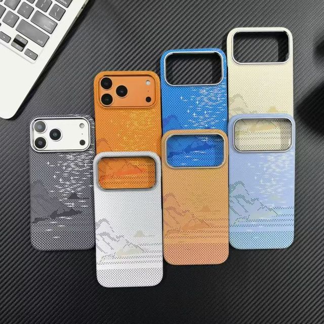 Wholesale  Texture Magnetic Case for iPhone 18 17 16 Pro Max Water Transfer Printing PC TPU Shockproof Phone Cover OEM ODM
