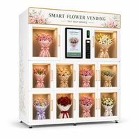 Máquina Expendedora Inteligente de Flores con 10 Puertas, Refrigerada, para Ramos Frescos, para Floristerías, Hoteles y Centros Comerciales